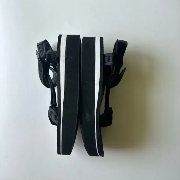 Teva Black Flatform Universal Platform Adjustable Sandals - Picture 8 of 10